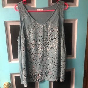 Teal Dot Tank Top Maurices Size 1
